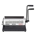 WUPYI2018 Máquina de encuadernación, encuadernadora en espiral (34 agujeros, hasta 130 hojas, DIN A4), adecuada para el acabado de documentos de oficina, calendario, bricolaje