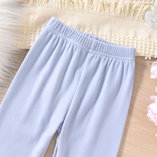 Image of fioukiay Fall Winter 7t Toddler Girl Clothes Little Girl Floral Ruffle Flare Dress Top Legging Pants Set Girls Clothing Outfits