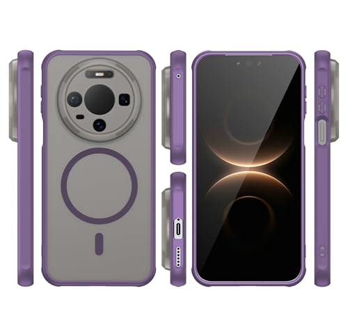 Image of Compatible with Huawei Mate 80 Pro Case Cover,Compatible with MagSafe,Anti-Fall,Compatible with Huawei Mate 80 Pro 5G SGT-AL50 Cell Protective Phone Case Purple