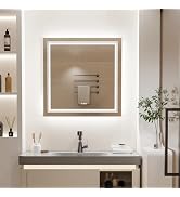 LUVODI Specchio LED da Bagno: Retroilluinato + Frontale Luce 120x80c