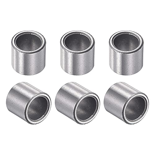 uxcell Sleeve Bearings 10mm Bore 14mm OD 12mm Length Sintered Iron Self-Lubricating Bushings 6pcs