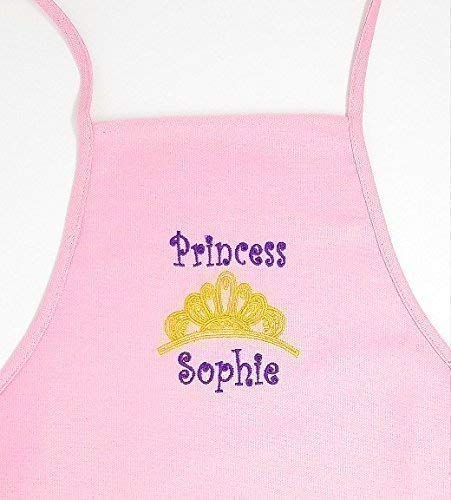Miniatura 2 de Personalized Child Apron Embroidered With Name and Princess Design