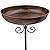 OUISJYER Small Metal Bird Bath for Outdoors, 10" Dia Bowl with Stake Birdbaths Garden Yard Lawn Decor 0.4 Gallon