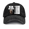 Personalized Christian Baseball Cap – Custom Name Jesus Cross Hat for Men & Women, Adjustable Faith-Based Gift (Man of God)