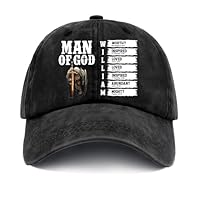 Personalized Christian Baseball Cap – Custom Name Jesus Cross Hat for Men & Women, Adjustable Faith-Based Gift (Man of God)