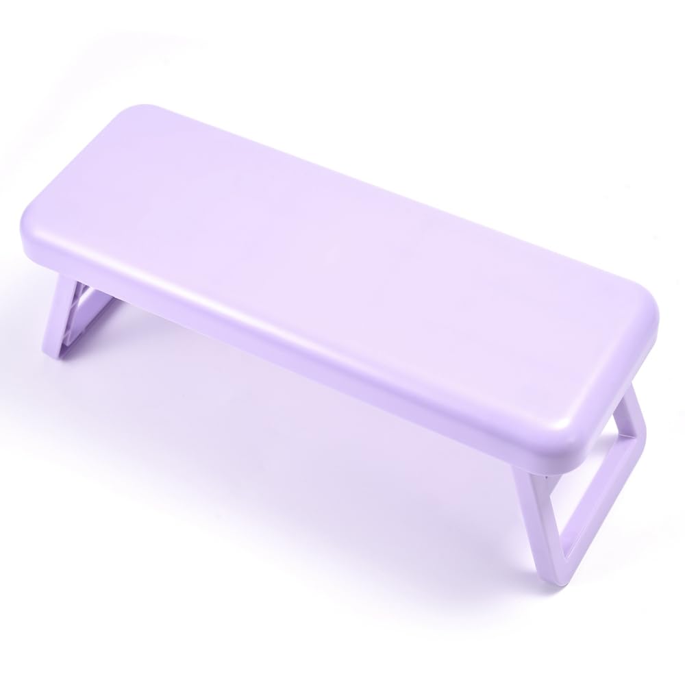 Nail Arm Rest Foldable Nail Hand Rest Professional Nail Rest Cushion for Nails Tech Manicure Pedicure Salon Home Use (Purple)