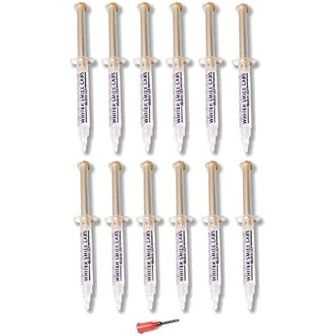 12 XL 38% Teeth Whitening Gel Syringes Whiter Smile Labs High Intensity Carbamide Peroxide Teeth Whitening Gels Ultra Value Pack Fast Teeth Whitener Lab Direct. Cover