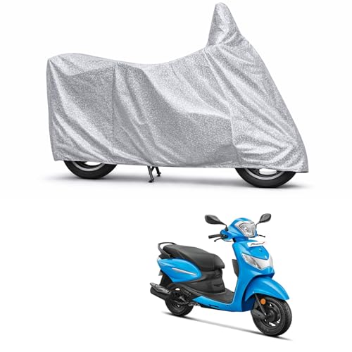 Image of 100% Waterproof Two Wheeler Body Cover Multi Layered Fabric Designed for Hero Pleasure | Belt Buckle Lock | Silver Mag