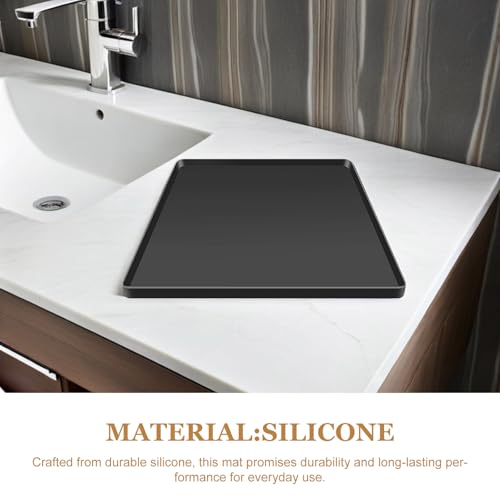 Alfombrilla para mini frigorífico con borde elevado que soluciona filtraciones 3