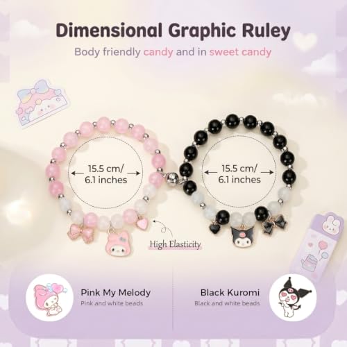 Image of SANNIDHI 2 Pcs Friendship Bracelet for Girls and Women Butterfly Best Friend Bracelet For Couples Adjustable Matching Bracelets BFF Beads Bracelets Jewellery Birthday Rakhi Gift For Sister, Kids