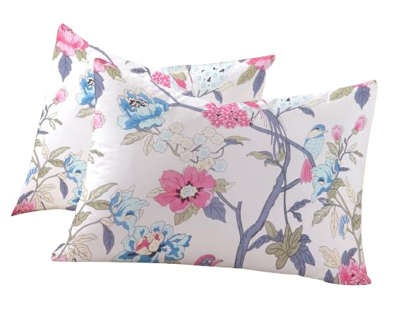 Image of RD TREND 210 TC Premium Glace Cotton Assorted King Size Printed Floral Design Pillow Cover -18 inchX28 inch Inches,(Pack of 2) of Any 4 Pieces Color Multi-213