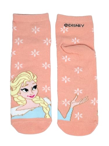 Yellow Bee Disney Frozen Elsa, Anna & Olaf Design Cotton Socks -for Girls,Multi-pack of-3 - Image 4 thumbnail