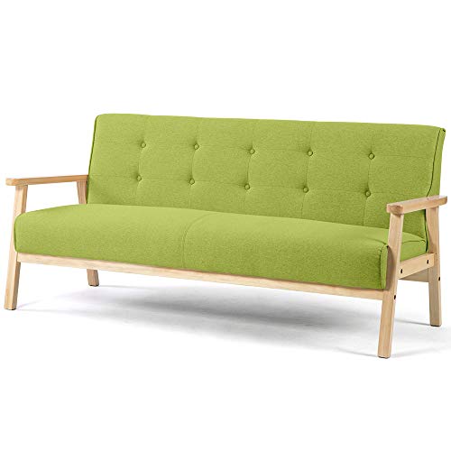 オーエスジェイ 3人掛け グリーン ファブリック WF192280BAA