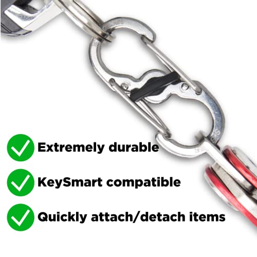 Image of KeySmart Key Carabiners - Quick Release Dual and Mini Carabiners, Stay Organized w /Carabiner Keychains, Never Lose Your Keys