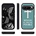 FVAENDHIO for Googe Pixel 9 Pro XL Case,Heavy Duty 3 in 1 Hybrid Military Grade Shockproof Drop Full-Body Protective Cover for Googe Pixel 9 Pro XL,Christian Cross with God All Things are Possible