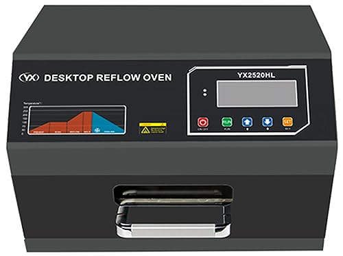Venta de fábrica YX2520HL Desktop Smd BGA horno de reflujo máquina de soldadura 250x200mm Calefacción por radiación infrarroja y circulación de aire caliente SMT IC automático sin plomo hornos de