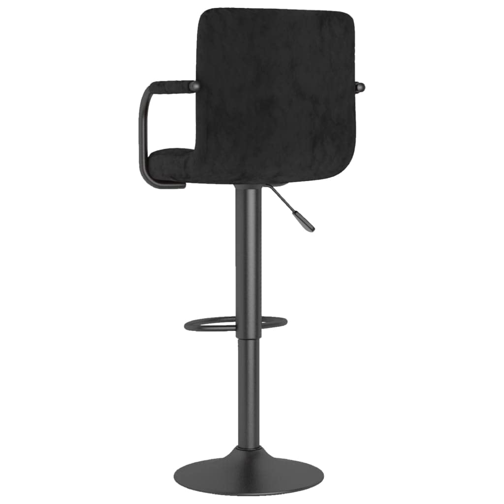 Taburete de bar con recubrimiento de polvo para una alta estabilidad, con acolchado de terciopelo suave, función giratoria y resorte de gas, altura regulable, silla de bar con reposapiés, bar