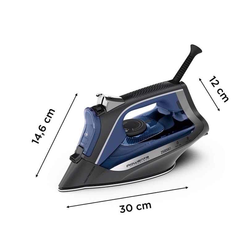 Rowenta Access Steam - Plancha vapor 2500 W, golpe 140 g/min y vapor continuo de 40g/min, suela Microsteam 300, punta precisa, sistema antical y protección antigoteo, azul, DW4301 - Imagen 4