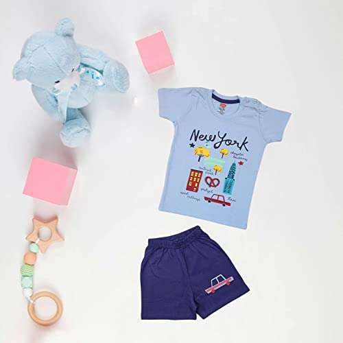 Image of LuvLap Baby Boys Regular Fit 100% Cotton Half Sleeves Boys T-Shirts and & Shorts Set Pack of 3