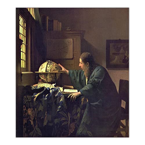 Pintura al óleo El astrónomo Johannes Vermeer cuadro lienzo decoración hogar 50x60