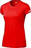 ASICS Women's Circuit-7 Warm Up Running Shirt,Red,Medium