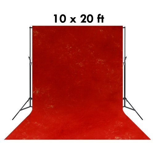 Amazon | LimoStudio 10 X 20 ft Photo Studio手描き信号赤手染め