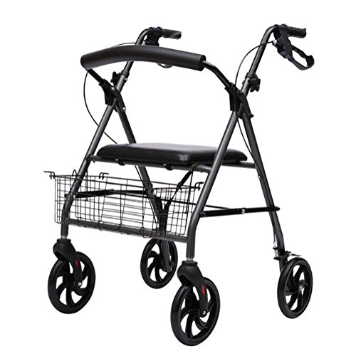 OWOHYG Walker, Mobility Rollator Pieghevole Leggero in Alluminio con Ruote da 6 Pollici, Freni del Sedile Regolabili e Cestino. È così Gentile da Parte Tua.