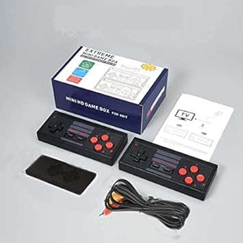 Viart Creation Retro Game Plug and Play Wireless HD 1080p TV Video Game for Kids (8 Bit Retro Built-in Games) for up to 2 Players Black