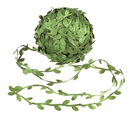 Leaf Vine Ribbon Artificial Hanging Green Leaves Diy Craft Fake Rattan For Wedding 40M #TOP6