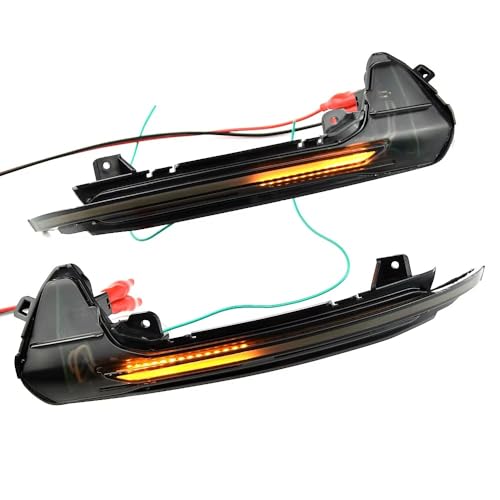 �h�A�~���[ �����E�B���J�[ 2x LED �_�C�i�~�b�N�^�[���V�O�i�����C�g�V�[�P���V�����~���[�E�C���J�[�C���W�P�[�^�_�Ń����v 2 �� A6�p C7�p 2013-2018(BLACK)