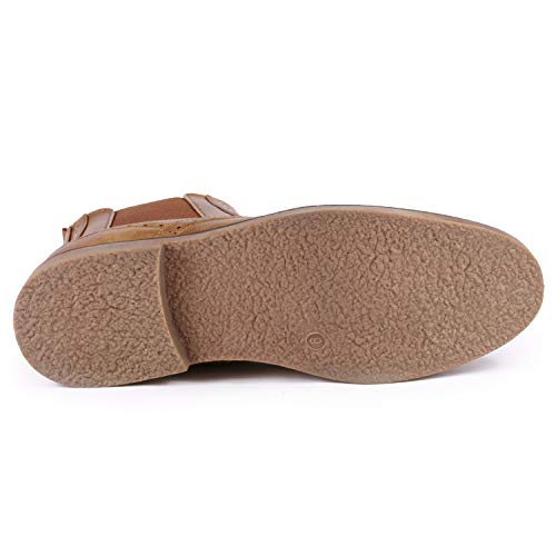 Metrocharm Mc139 Men's Formal Dress Casual Ankle Chelsea Boot (12, Tan) #TOP5