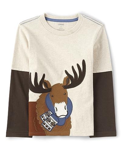 Gymboree Baby Boys' and Toddler Embroidered Graphic Long Sleeve T-Shirts