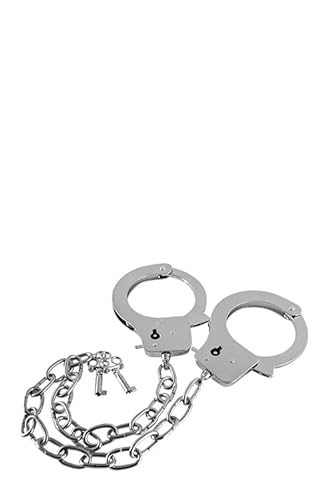 Guilty Pleasure BDSM Metal Handcuffs Long Chain Silver 65 cm Guilty Pleasure BDSM Metal Handcuffs Long Chain Silver 65 cm