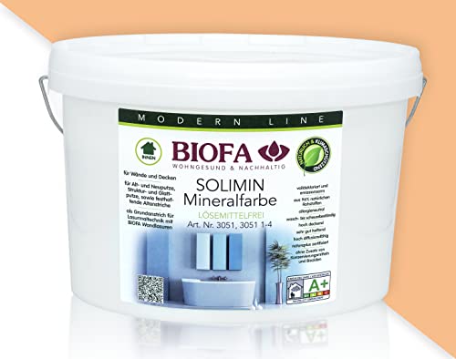 BIOFA SOLIMIN Mineralfarbe Wandfarbe 3051 Silikatfarbe Innenraumfarbe Feuchtraumfarbe PG4 6603 4,00L