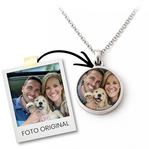 colgante foto - collar con foto personalizada - colgante con foto dentro - collar personalizado con foto - medalla - regalos personalizados - dia de la madre - dia del padre - regalo cumpleaños