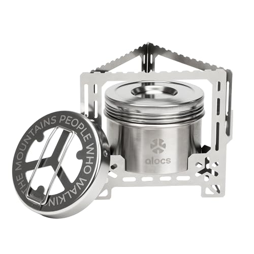 Alocs 2250W Alcohol Camping Stove with Foldable Stand