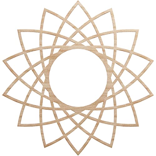 Image of Ekena Millwork 28 inchOD x 10 3 /4 inchID x 3 /8 inchT Eleanor Wood Fretwork Pierced Ceiling Medallion, Alder