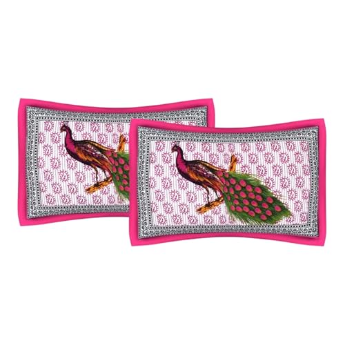 Image of Cotton Bedsheet (Pink, Double, Animal Print) - Attractive Animal Print Design, Durable Cotton, Soft Feel for Comfortable Sleep