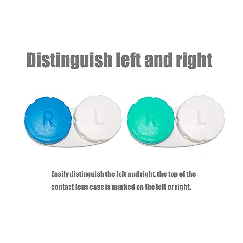 10 Pack Contact Lens Cases, iFwevs Contact Lens Box Left/Right Eyes Holder Container,Portable Mini Contact Lens Soak Storage Kit