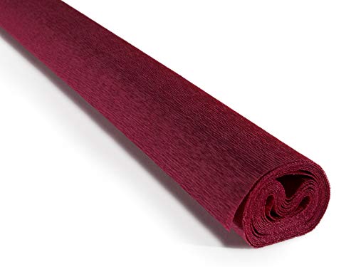 Crepe Paper Roll, Premium Italian 90 G Crepe Paper, Burgundy Red #TOP16