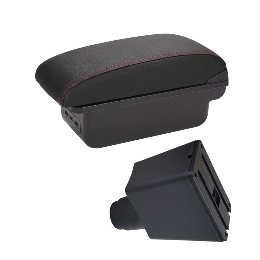 Aierdeyp B1 Black Red 3Usb Car Armrest Box For Renault For Logan 2 For Sandero