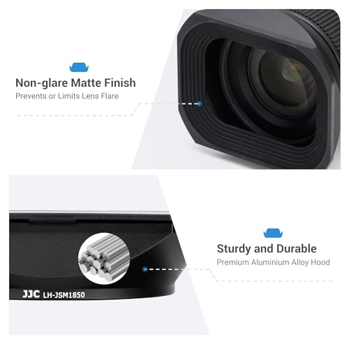 Image of JJC Metal Square Lens Hood for Sigma 18-50mm f /2.8 DC DN Contemporary Lens | Replaces Sigma LH-582-02 Lens Hood, No Vignetting, with Protective Hood Cap, Not Affect The Use of 55mm Filter