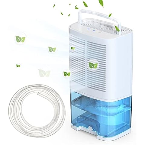 68oz 7900 Cubic Feet（810 Sq.ft）Dehumidifiers for Home,Quiet Dehumidifier With Drain Hose & Auto Shut Off, Portable Small Dehumidifiers for Bathroom Room Basements Bedroom Closet RV Cover