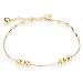 OPK Jewelry 18k Gold Plated Copper Women Anklet Bracelet Chain Lantern Pendant Links Curb Chain Length Adjustable