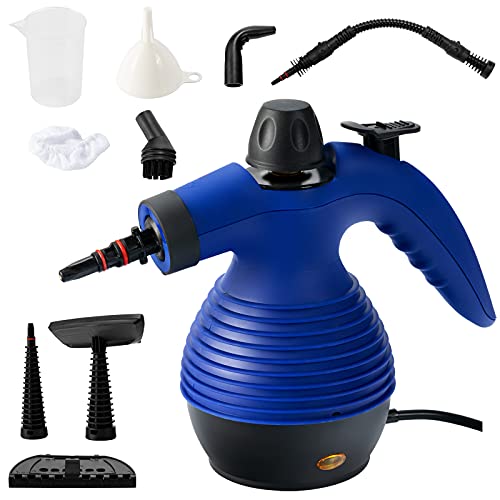 COSTWAY Multi-purpose Handheld Steam Cleaners, Portable Pressurized Steamer with 9 Piece Accessories, Chemical Free Cleaning Kit for Kitchen, Toilets, Windows, Auto, Carpet, Sofa (Blue) COSTWAY Multi-purpose Handheld Steam Cleaners, Portable Pressurized Steamer with 9 Piece Accessories, Chemical Free Cleaning Kit for Kitchen, Toilets, Windows, Auto, Carpet, Sofa (Blue)