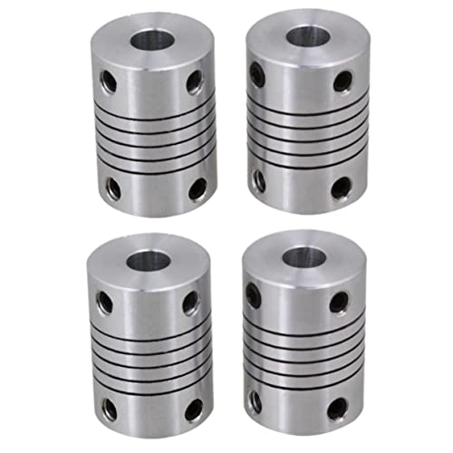OKUMEYR 4pcs Stainless Steel Flexible Couplings Stepper Motor Connector Printer Motor Coupler Shaft Coupler for Printer