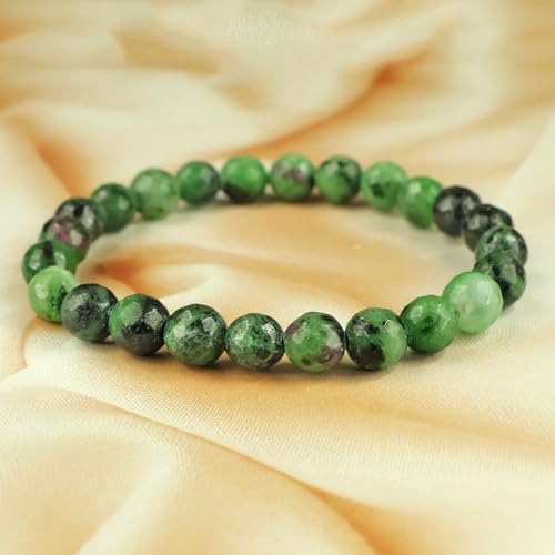 Image of Reiki Crystal Products Natural Crystal Stone 8 mm Faceted Diamond Cut Beads Bracelet for Men & Women | Reiki Charged Gemstone Bracelet | Multiple Stone Variants Available