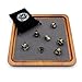 Natural Wood DND Dice Tray with Matching Crystal Dice Set
