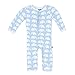 KicKee Pants Baby Boys' Essentials Print Fitted Coverall, Pond Elephant, 0-3 Months