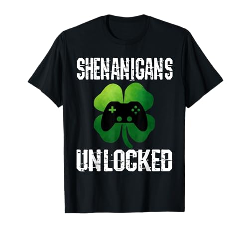 Shenanigans Desbloqueado Divertido Jugador St Patricks Día Niños Niños Camiseta